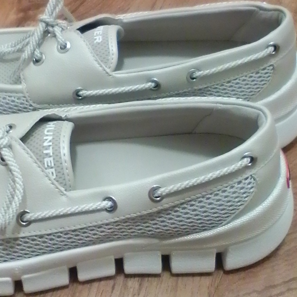 Hunter Sasa Women’s Boat Shoes Cream Beige Casual Slip-On Loafers Size 9 - Picture 15 of 16